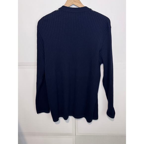 Escada Sport Blue Argyle Cardigan New Wool Women's Sweater, Size L - Picture 2 of 6